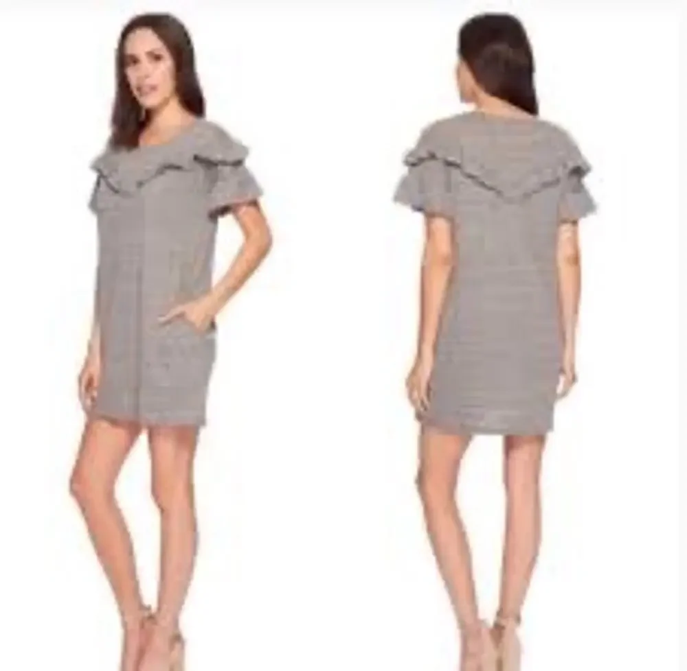 PAIGE ADALIE RUFFLE TEE SHIRT MINIDRESS W/ POCKETS -S